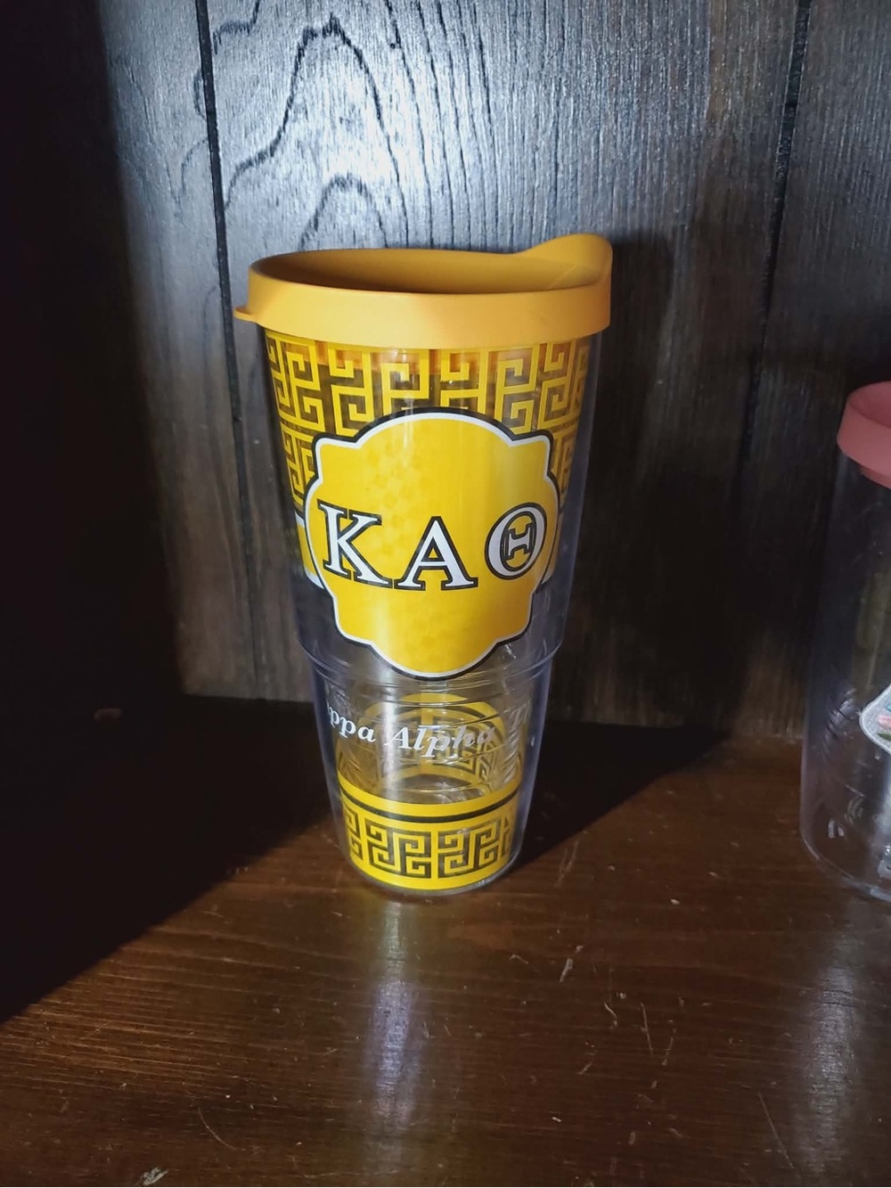 tervis Yellow KAO Greek Key Travel Tumbler with Yellow Lid